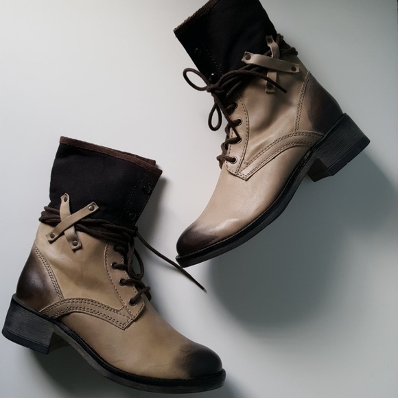 NEW Free People Matisse 2-Tone Combat Boots - Picture 2 of 8